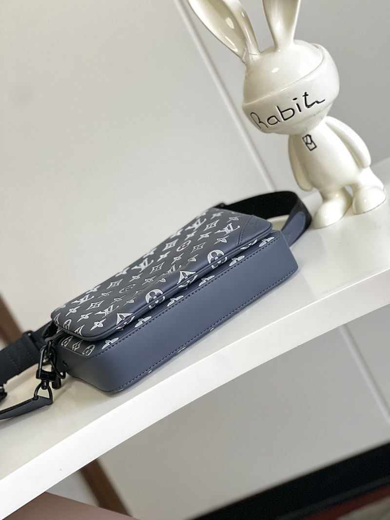 LOUIS VUITTON トリオ・メッセンジャー M24753 ルイヴィトン モノグラム・シャドウ ブルーマリーヌ 超N品 - 画像 (7)