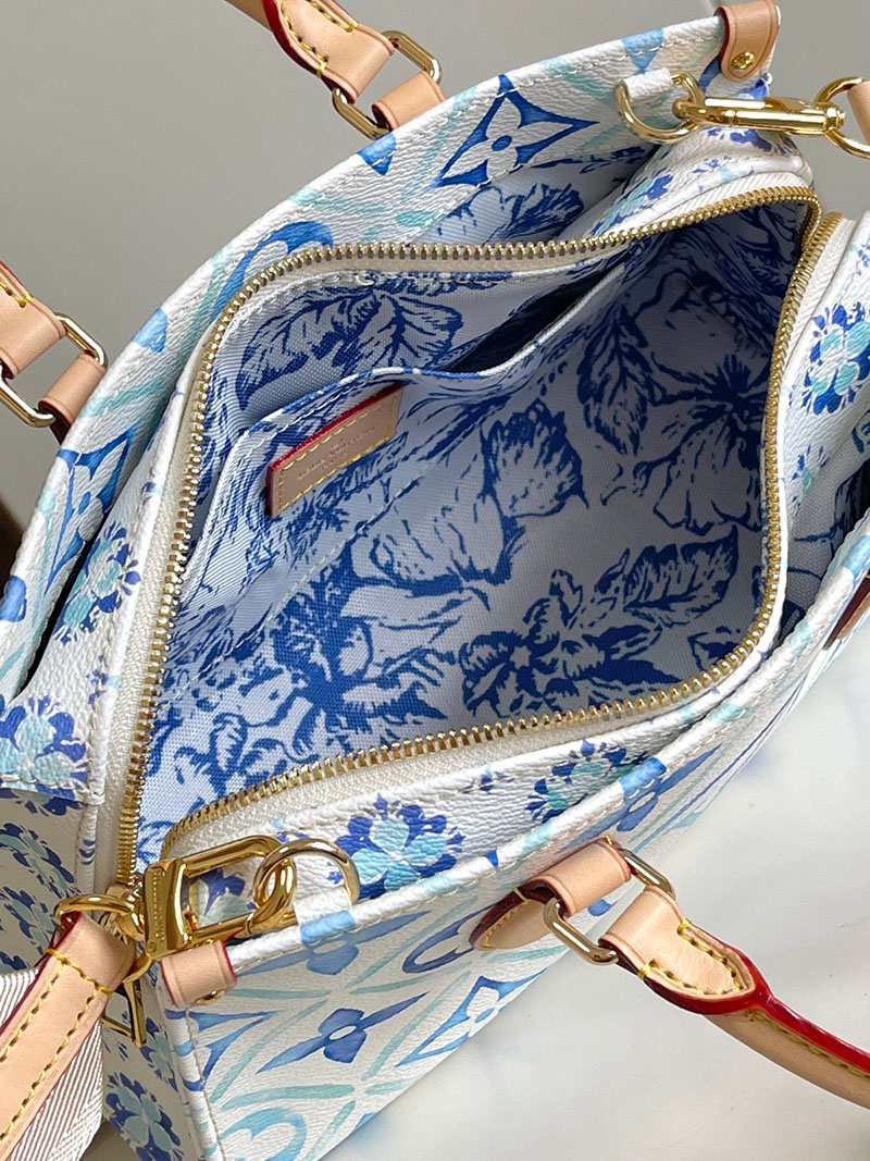 LOUIS VUITTON オンザゴー EW モノグラム・タイル キャンバス ラグーン ブルー lv301180 超N品 ルイヴィトンミニトートバッグ - 画像 (3)