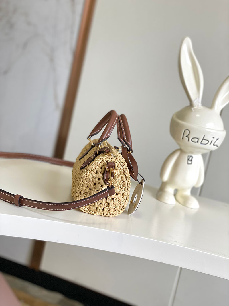LOUIS VUITTON ナノ・スピーディ M83525 ナチュラル タン ラフィア 2WAY ハンドバッグ/ショルダーバッグ レディース - 画像 (9)