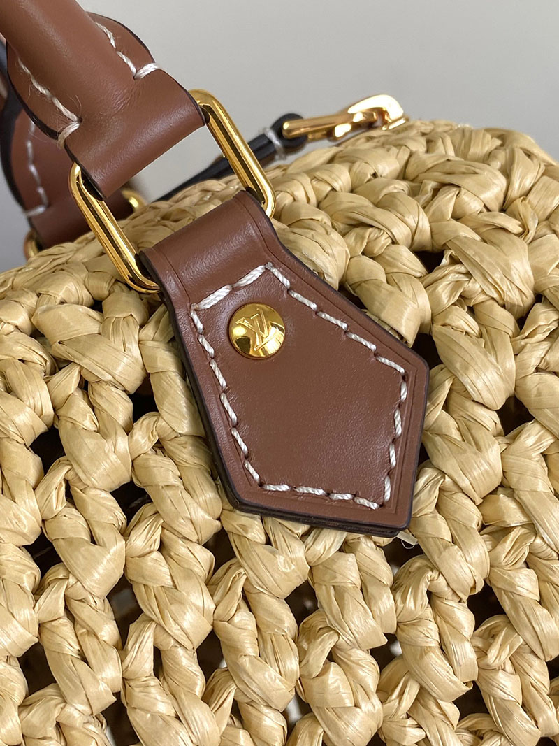 LOUIS VUITTON ナノ・スピーディ M83525 ナチュラル タン ラフィア 2WAY ハンドバッグ/ショルダーバッグ レディース - 画像 (4)
