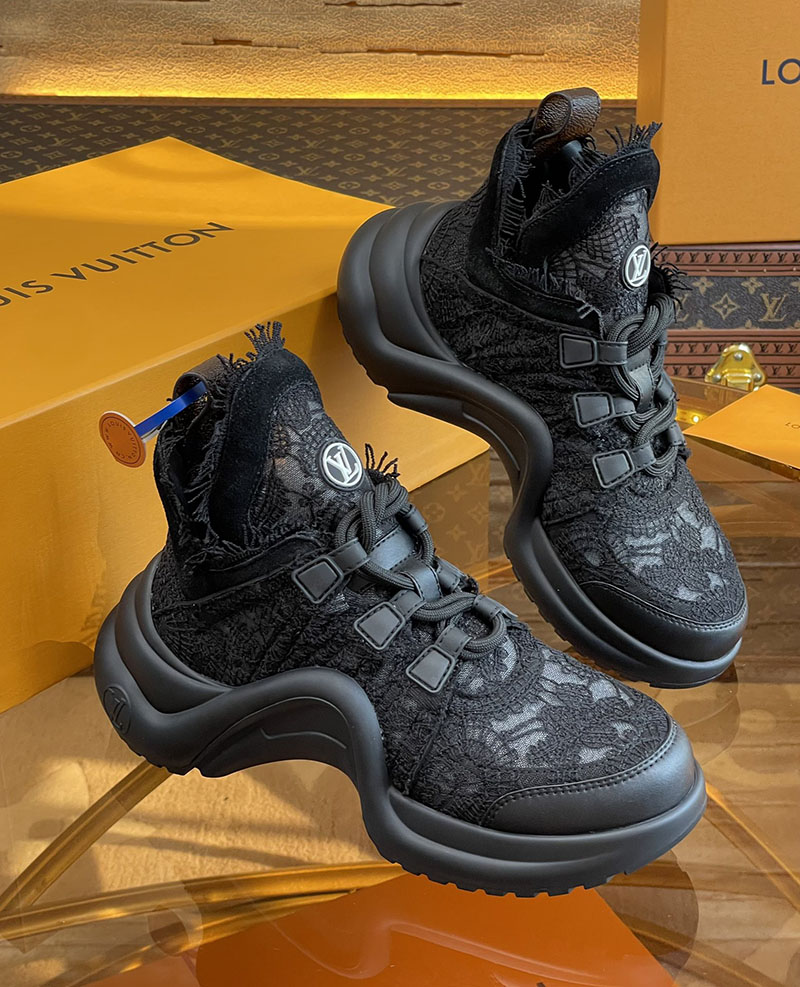 ルイヴィトン 靴 LV アークライト スニーカー レディース lv303321 ブラック N品 芸能人 愛用スニーカー レディース - 画像 (7)