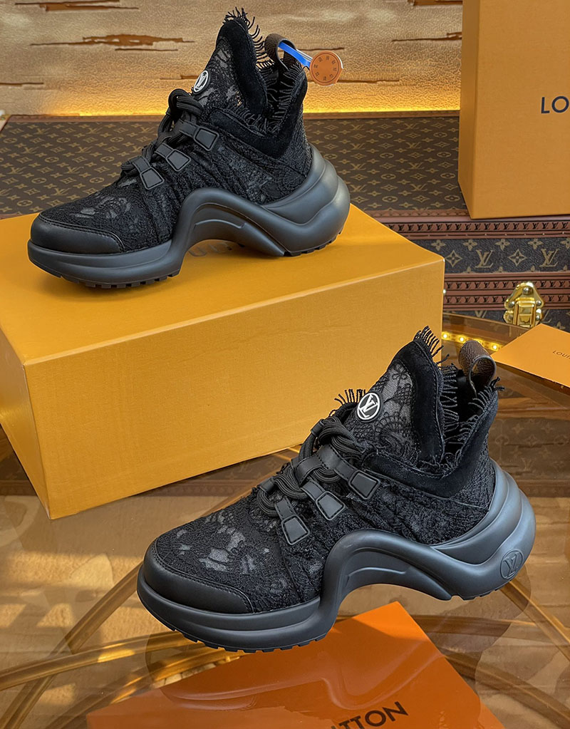 ルイヴィトン 靴 LV アークライト スニーカー レディース lv303321 ブラック N品 芸能人 愛用スニーカー レディース - 画像 (4)