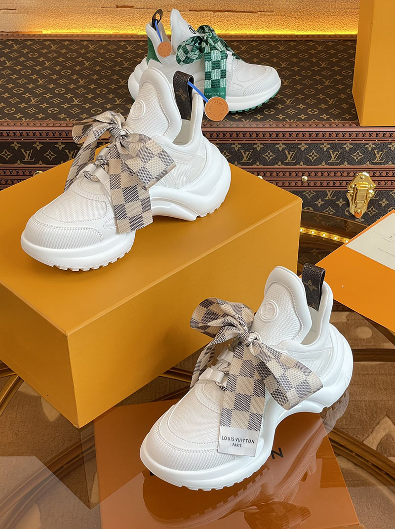 ルイヴィトン 靴 LV アークライト スニーカー レディース lv303337 ホワイト N品 スニーカー レディース 人気 30代 - 画像 (7)