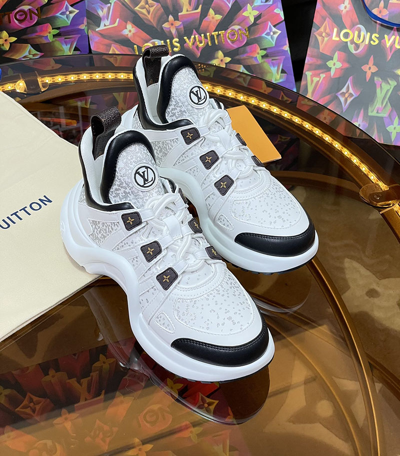 ルイヴィトン 靴 LV アークライト スニーカー レディース lv303346 ホワイト/ブラック N品 スニーカー レディース 厚底 白 - 画像 (7)