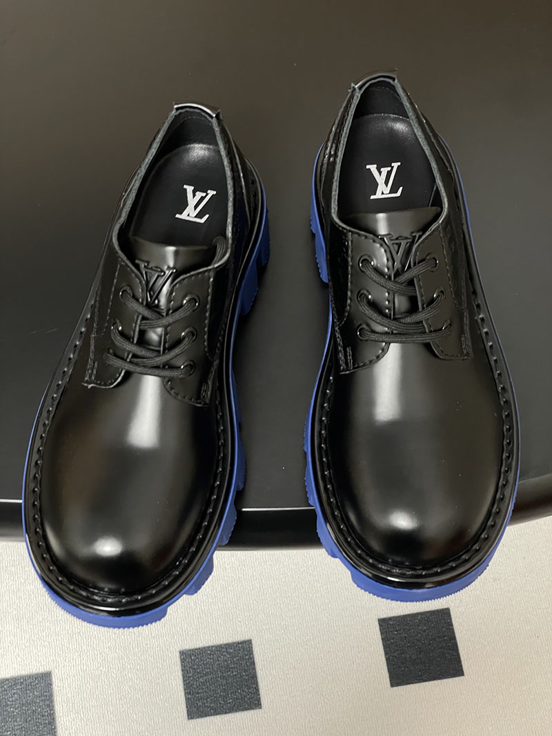 ルイヴィトン 靴 LV チェッカー メリージェーン 男女兼用のローファー lv303360 ブラック N品 厚底 ローファー 歩きやすい ブランド - 画像 (9)