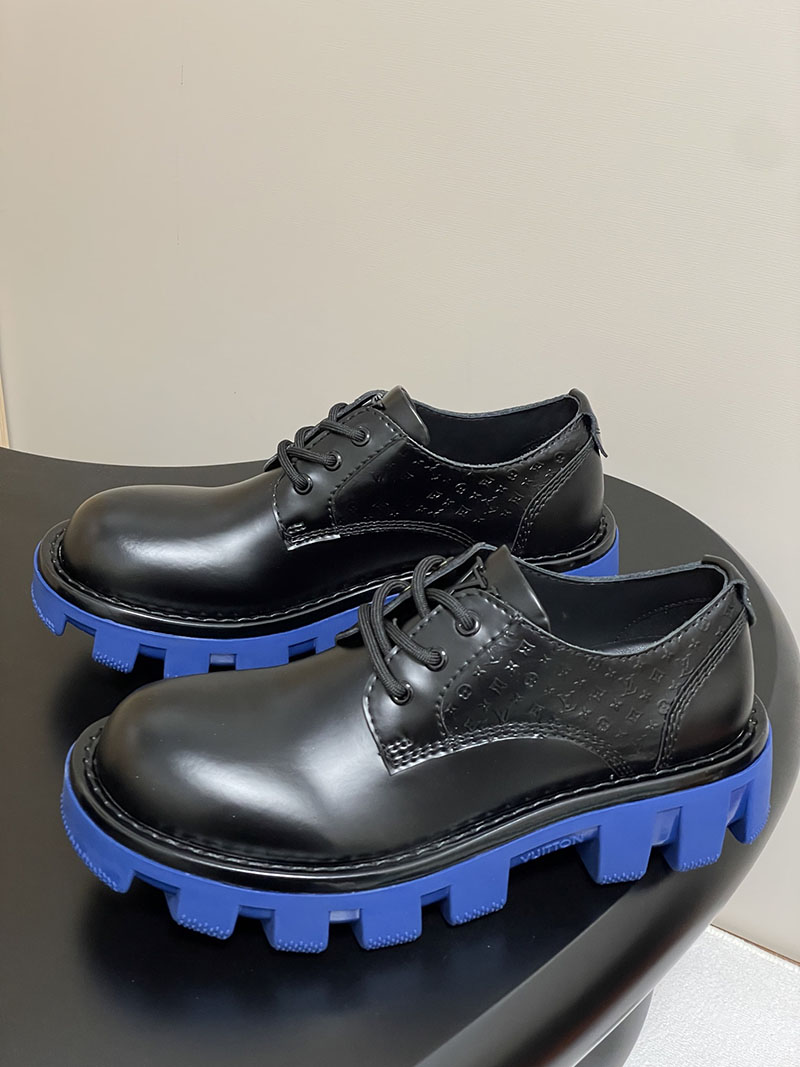 ルイヴィトン 靴 LV チェッカー メリージェーン 男女兼用のローファー lv303360 ブラック N品 厚底 ローファー 歩きやすい ブランド - 画像 (8)