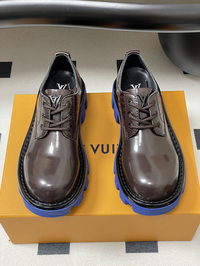 ルイヴィトン 靴 LV チェッカー メリージェーン 男女兼用のローファー lv303361 ブラウン N品 厚底 ローファー 歩きやすい ブランド - 画像 (6)