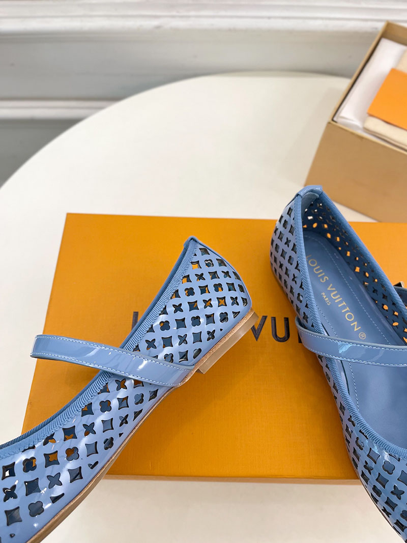 ルイヴィトン 靴 LV パンプス ロミー バレリーナ バレエシューズ 2025 新作 lv303366 ブルー N品 ルイヴィトン バレリーナ - 画像 (3)