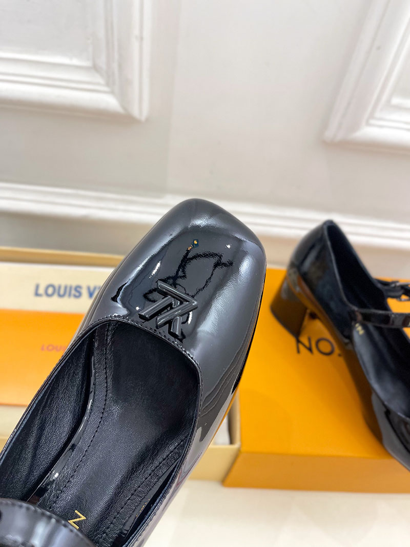 ルイヴィトン 靴 LV メリージェーン パンプス レディース ヒール 5.5cm lv303377 ブラック N品 メリージェーン 靴 ブランド - 画像 (5)