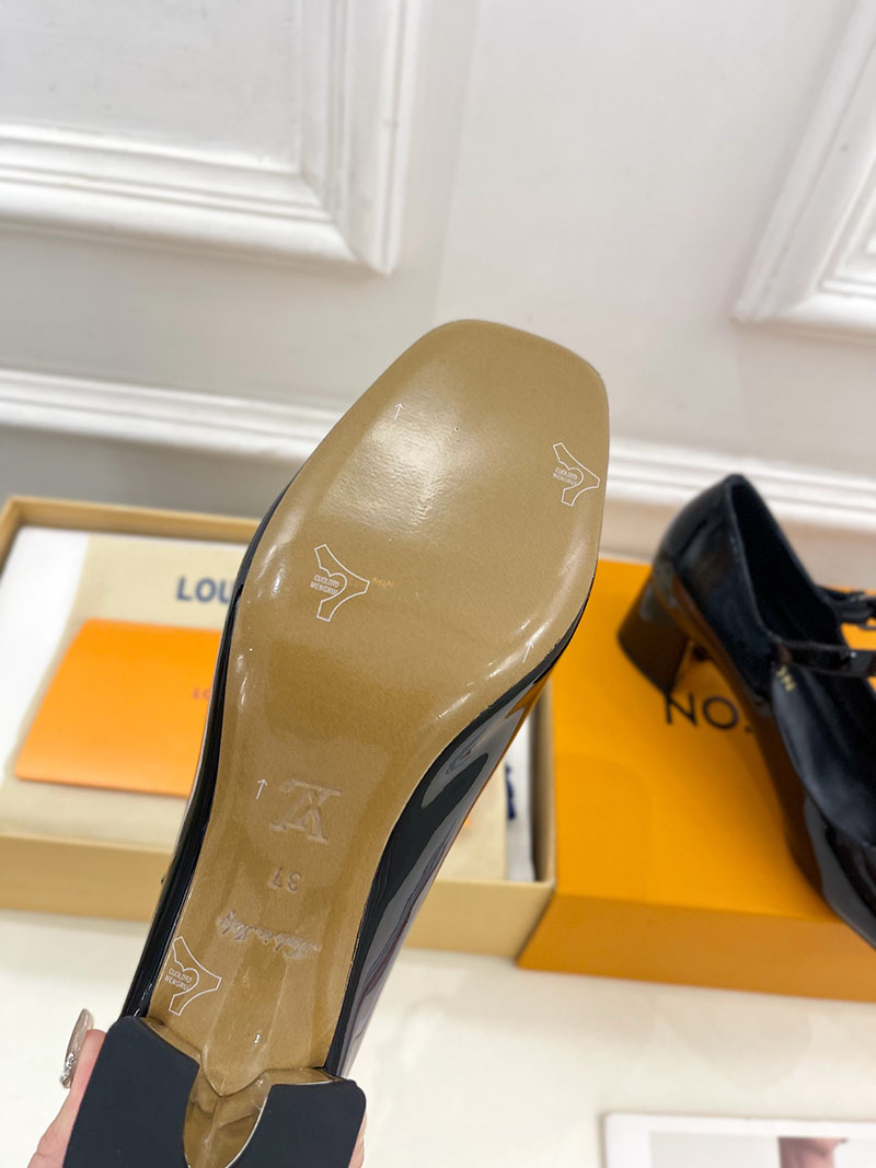 ルイヴィトン 靴 LV メリージェーン パンプス レディース ヒール 5.5cm lv303377 ブラック N品 メリージェーン 靴 ブランド - 画像 (2)