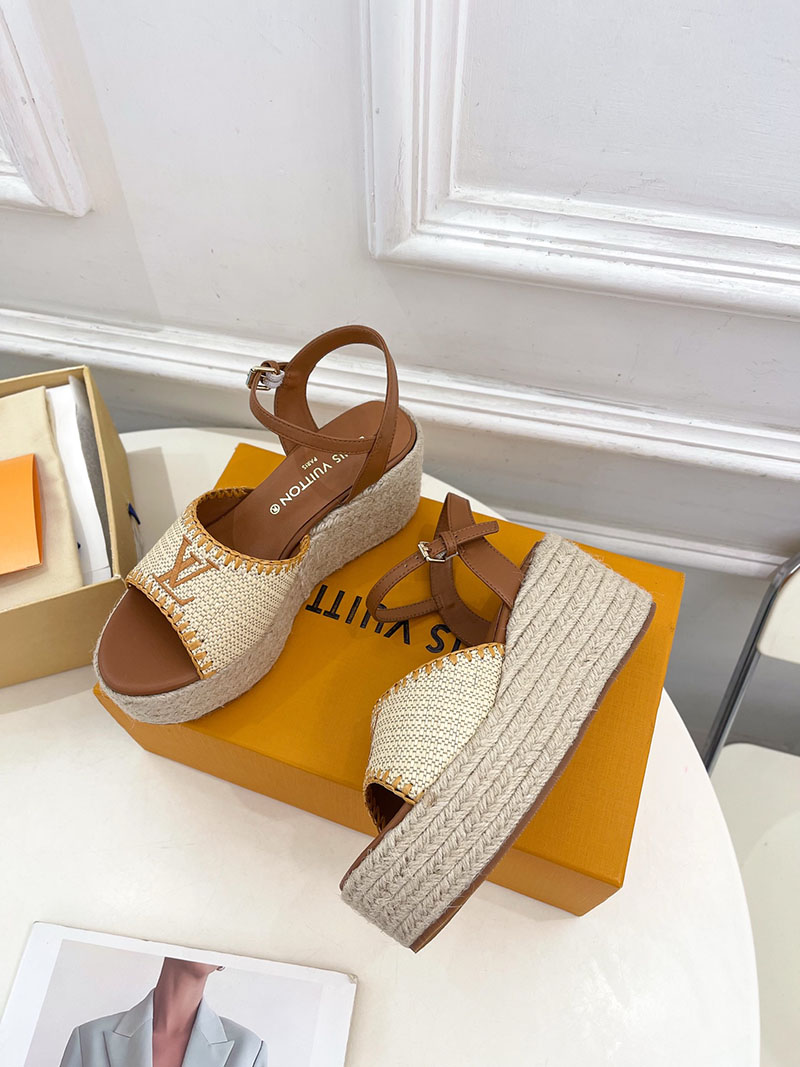 ルイヴィトン 靴 LV サンダル&エスパドリーユ 2025 新作 レディース靴 lv303390 ブラウン N品 レディース サンダル 人気ブランド - 画像 (6)