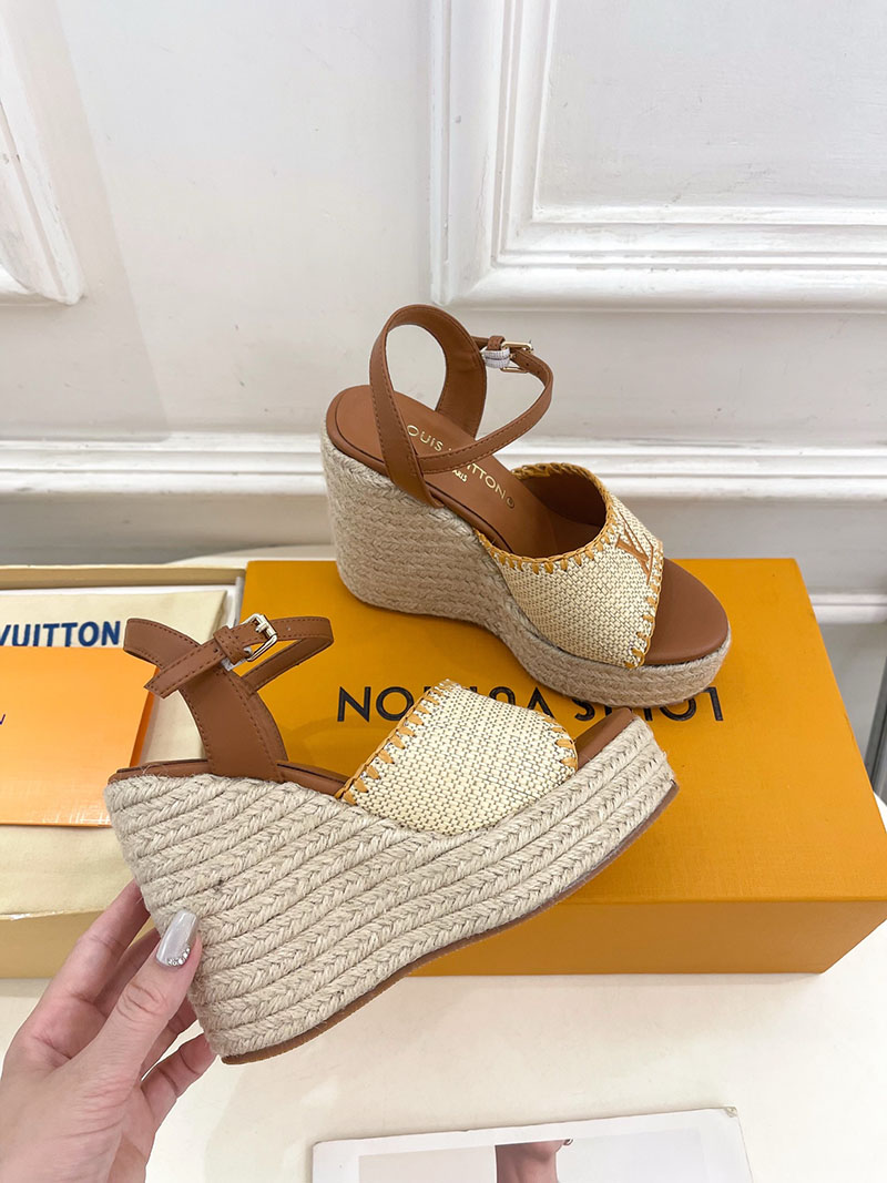 ルイヴィトン 靴 LV サンダル&エスパドリーユ 2025 新作 レディース靴 lv303394 ブラウン N品 夏 サンダル レディース 歩きやすい - 画像 (7)