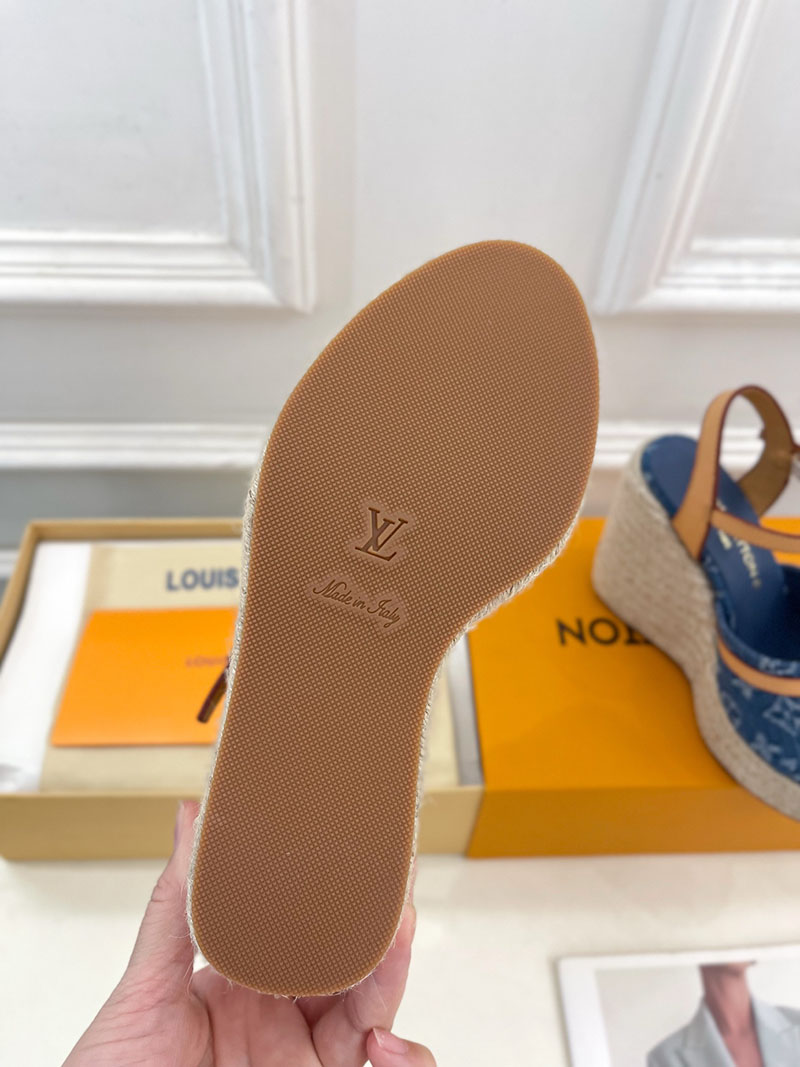 ルイヴィトン 靴 LV サンダル&エスパドリーユ 2025 新作 レディース靴 lv303402 ブルー N品 レディース サンダルトレンド 2025 - 画像 (2)