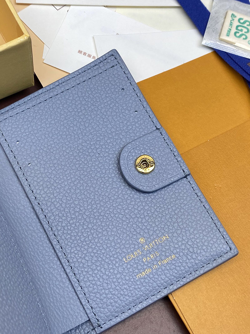 LOUIS VUITTON 二つ折り財布 レディース アンプラント ポルトフォイユ・リサ ブルー M83587 オランプ ブルー 超N品 - 画像 (4)