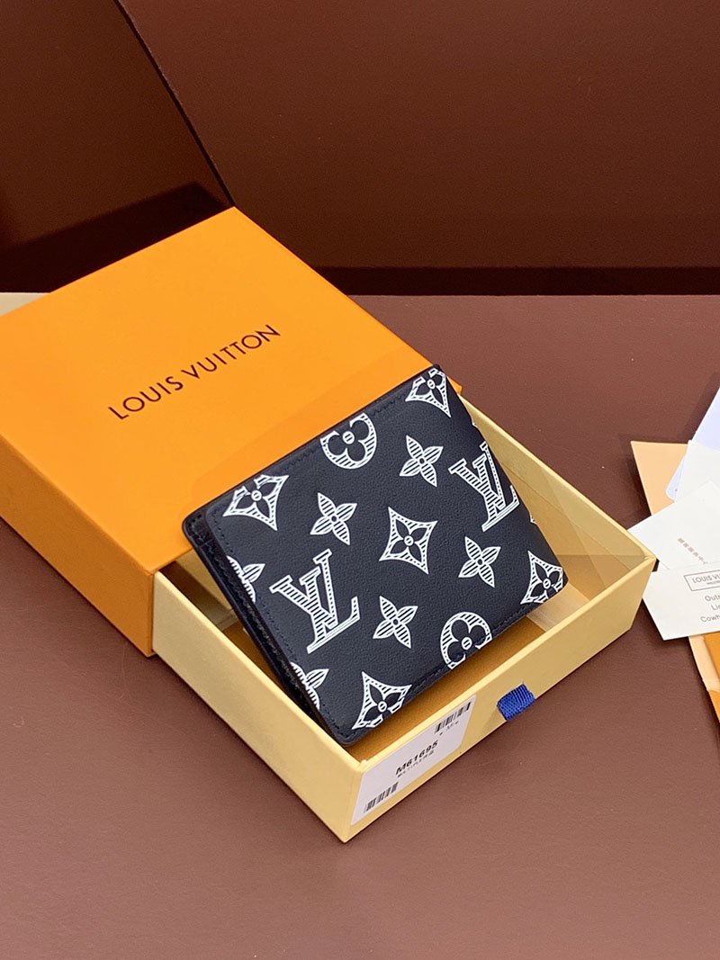 LOUIS VUITTON 二つ折り財布 ポルトフォイユ・ミュルティプル モノグラム・シャドウ ブルーマリーヌ M83379 超N品 - 画像 (9)