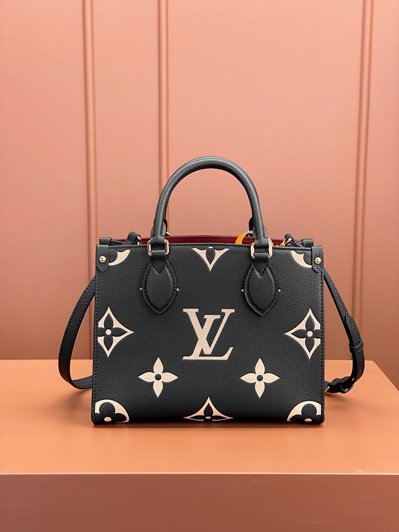 逸品 ルイヴィトン ハンドバッグ オンザゴー PM ブラック ベージュ M45659 LOUIS VUITTON - 画像 (3)