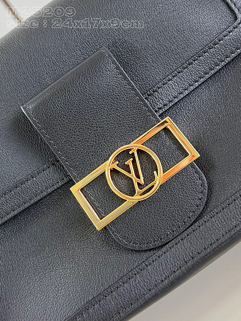 LOUIS VUITTON ドーフィーヌ・ソフト MM M25209 ブラック カーフレザー 超N品 - 画像 (9)