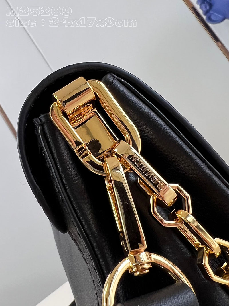 LOUIS VUITTON ドーフィーヌ・ソフト MM M25209 ブラック カーフレザー 超N品 - 画像 (7)