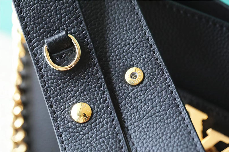 LOUIS VUITTON ショルダーバッグ ロック&ウォーク ロックミー M24006 グレインカーフレザー ノワール ブラック 超N品 - 画像 (5)