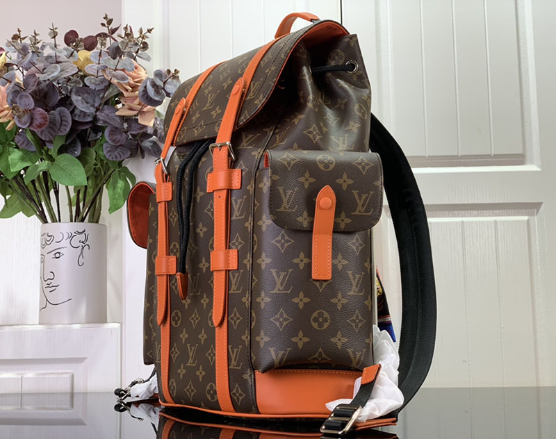 LOUIS VUITTON M46814 クリストファー MM バックパック ルイヴィトン リュック ボルケーノオレンジ 超N品 - 画像 (9)