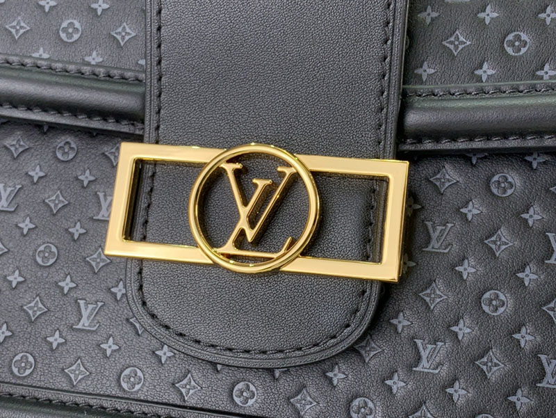 LOUIS VUITTON レア ドーフィーヌ MM M22276 カーフレザー ブラック 超N品 ルイヴィトンショルダーバッグ新作 - 画像 (6)