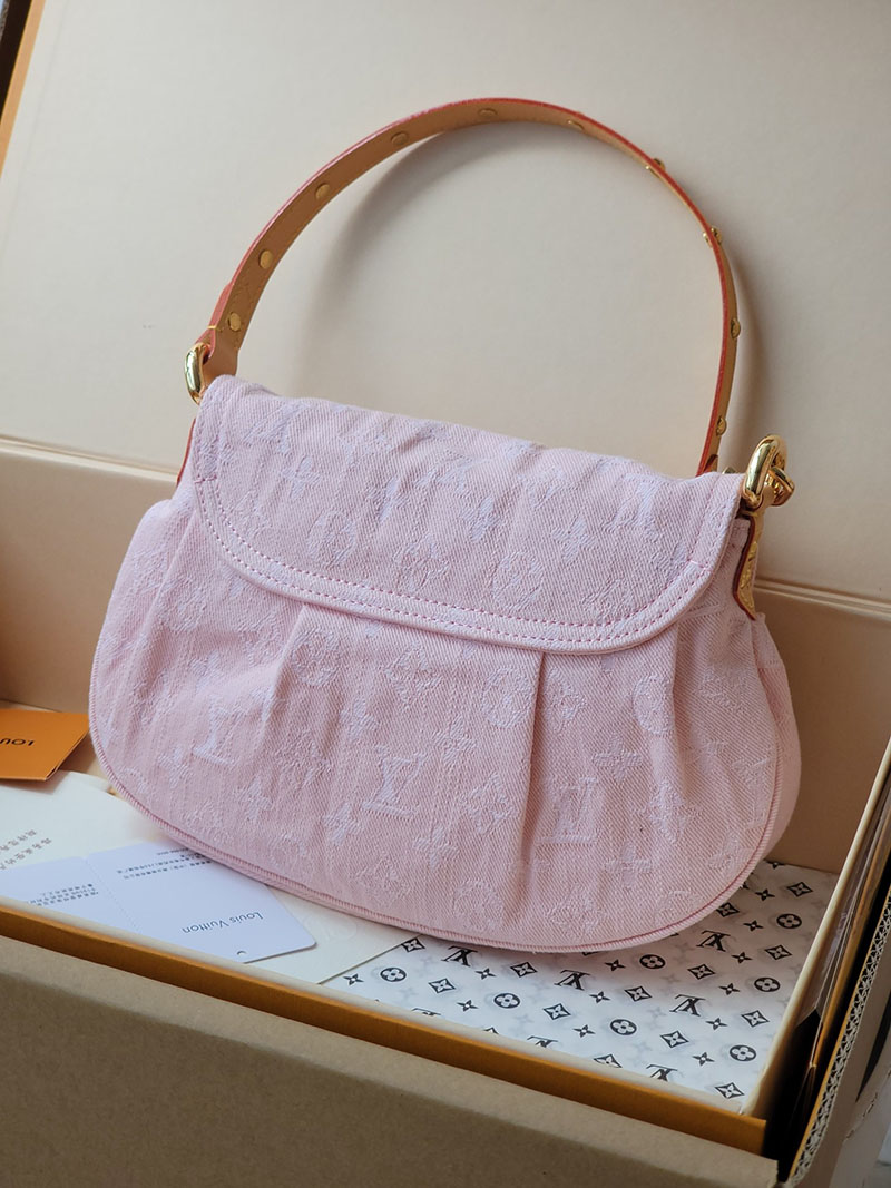 LOUIS VUITTON M13347 サンセット 2025新作 ウォッシュドピンク 超N品 ルイヴィトン デニム バッグ ピンク - 画像 (9)