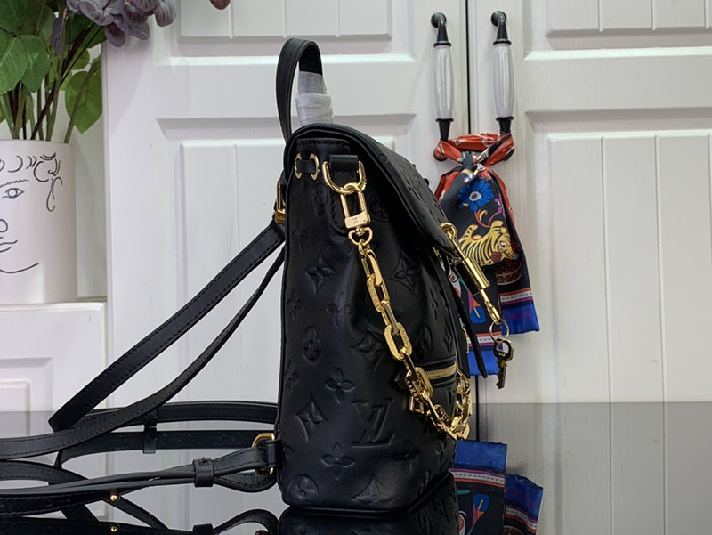 LOUIS VUITTON クッサン バックパック ミニ M13387 RFID モノグラム ラムレザー ノワール ブラック ゴールド金具 超N品 - 画像 (9)