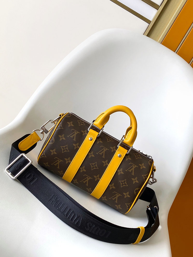 LOUIS VUITTON キーポル バンドリエール 25cm M12733 ボストンバッグ サフラン イエロー 超N品 - 画像 (8)
