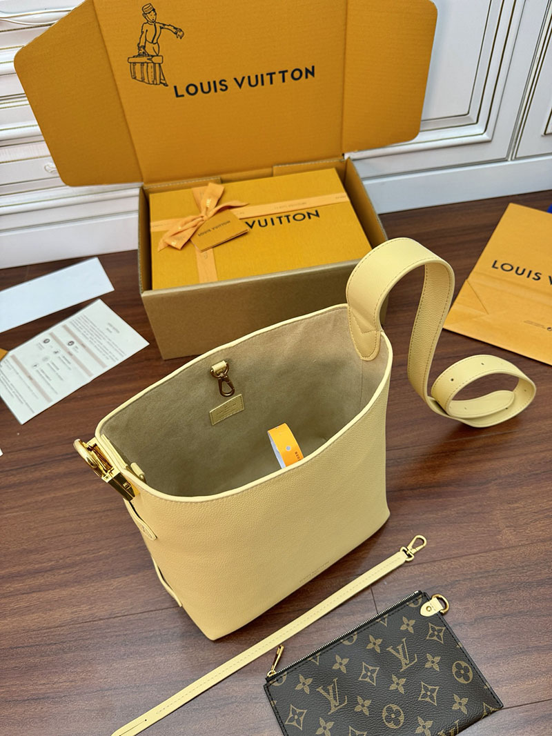 逸品 ルイヴィトン M25353 ロウキー・ホーボーPM ショルダーバッグ レザー イエロー LOUIS VUITTON - 画像 (3)