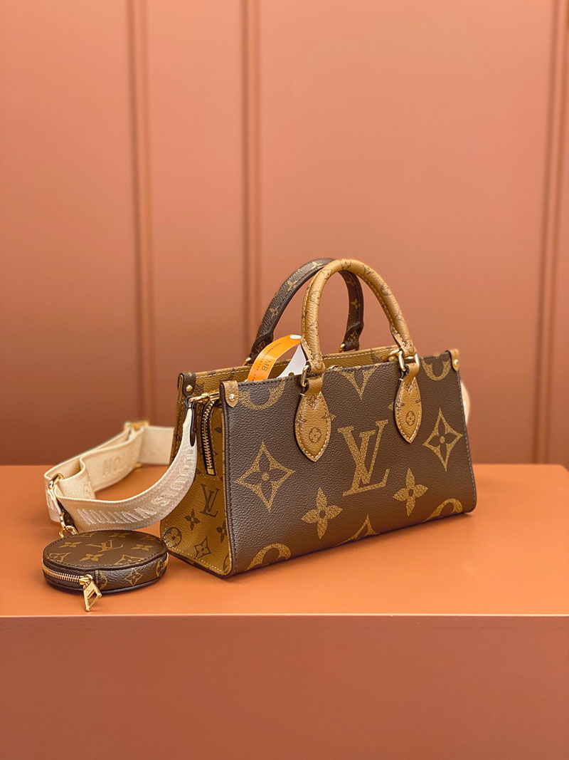 逸品 ルイヴィトン M46653 ハンドバッグ モノグラム オンザゴー EW ブラウン LOUIS VUITTON - 画像 (9)