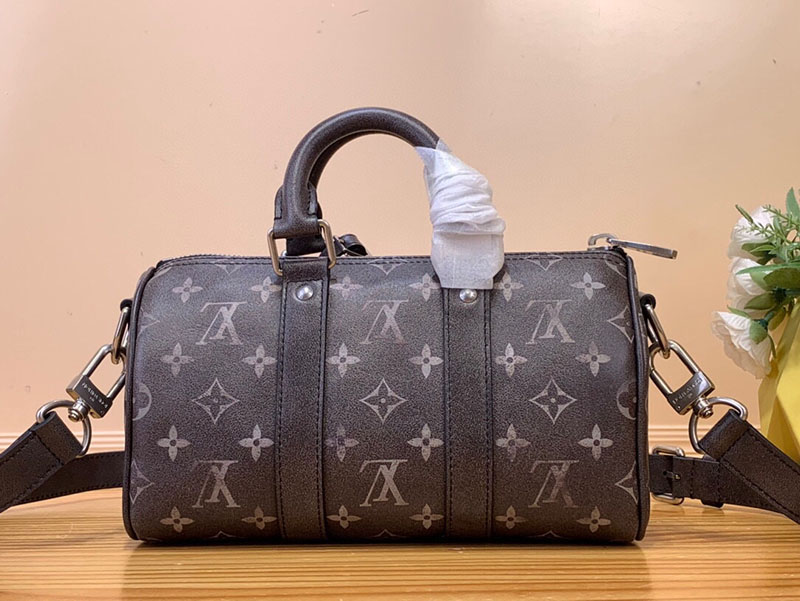 LOUIS VUITTON キーポルバンドリエール25 M11595 2WAY ショルダーバッグ ハンドバッグ モノグラム ブラック シルバー金具 超N品 - 画像 (8)