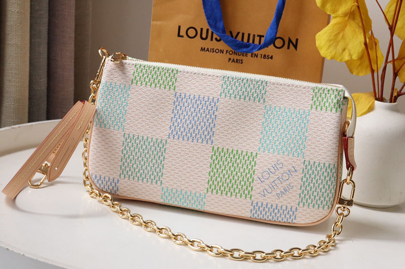 LOUIS VUITTON ダミエリシャス ポシェット・アクセソワール ピスタチオ lv301697 超N品 ルイヴィトンミニポーチ - 画像 (10)