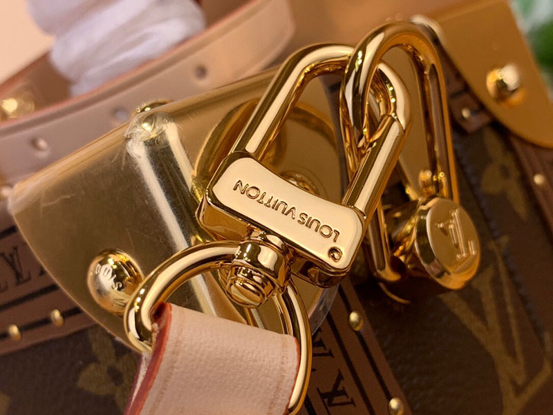 LOUIS VUITTON M11210 ミニ スクエア トランク ブラウン 超N品 ルイヴィトン クラッチボックス - 画像 (4)