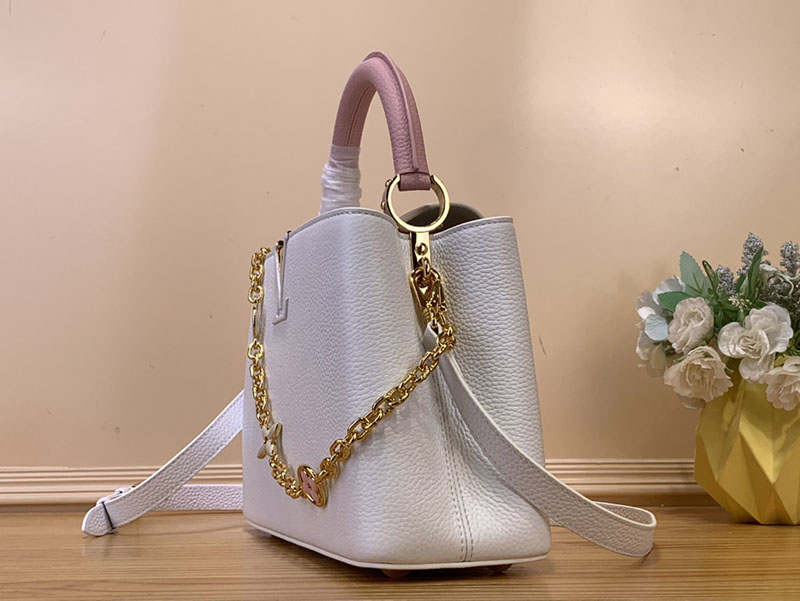 LOUIS VUITTON カプシーヌ MM lv301747 ホワイト/ピンク レディース 2WAYバッグ 超N品 ヴィトン カプシーヌ 値段 - 画像 (9)