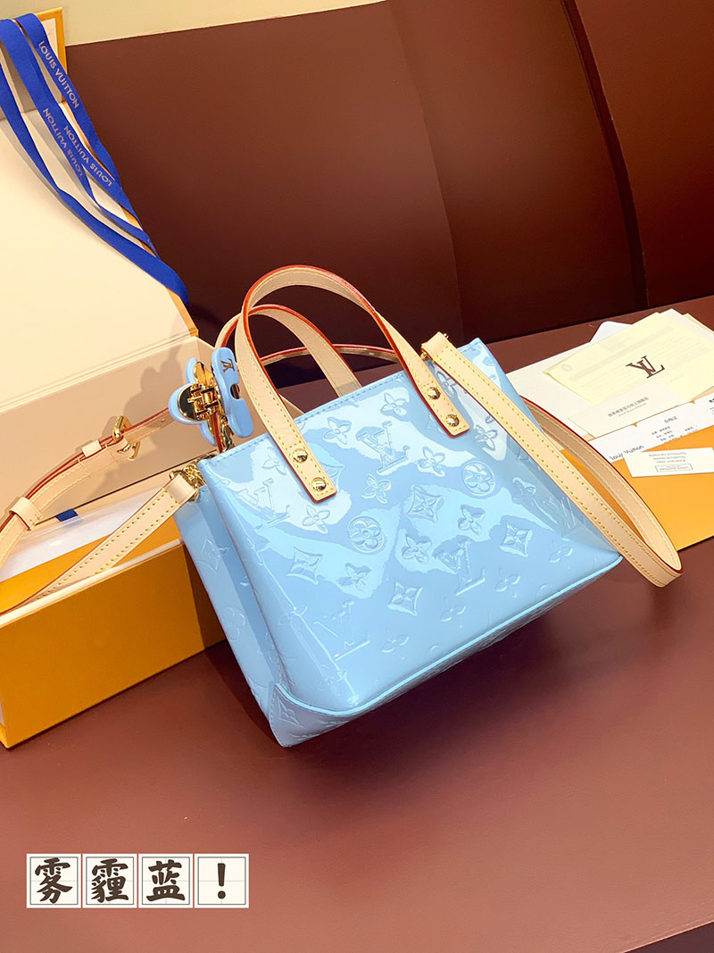 LOUIS VUITTON ヴェルニ LVリミックス リード PM スカイ M24144 レディース モノグラムヴェルニ トートバッグ 超N品 - 画像 (9)
