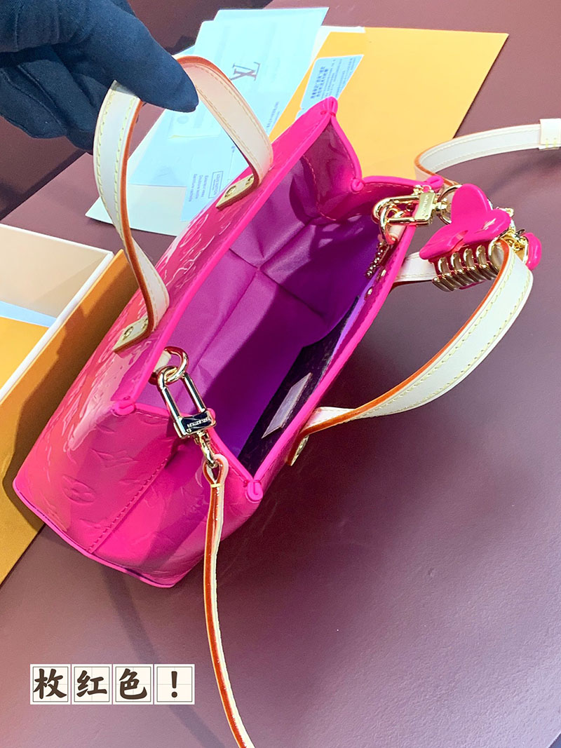 LOUIS VUITTON ヴェルニ LVリミックス リード PM ネオンピンク M24028 レディース モノグラムヴェルニ トートバッグ 超N品 - 画像 (6)