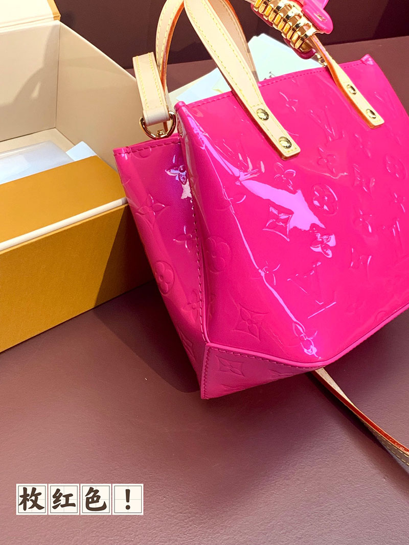 LOUIS VUITTON ヴェルニ LVリミックス リード PM ネオンピンク M24028 レディース モノグラムヴェルニ トートバッグ 超N品 - 画像 (4)