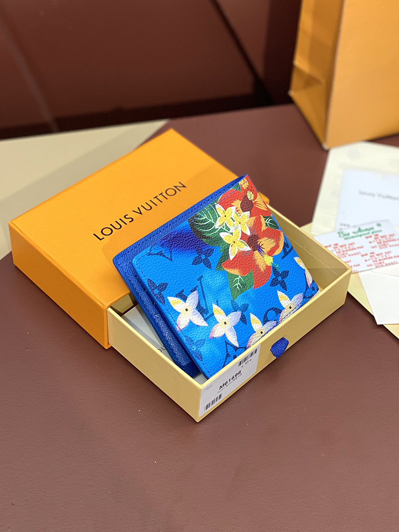 LOUIS VUITTON ポルトフォイユ・ミュルティプル lv301788 ブライト ブルー 超N品 ルイヴィトン 財布 二つ折り 小銭入れあり - 画像 (9)