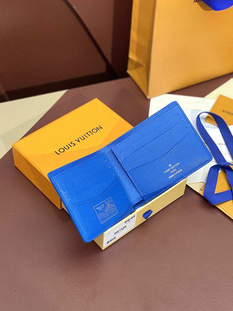 LOUIS VUITTON ポルトフォイユ・ミュルティプル lv301788 ブライト ブルー 超N品 ルイヴィトン 財布 二つ折り 小銭入れあり - 画像 (7)