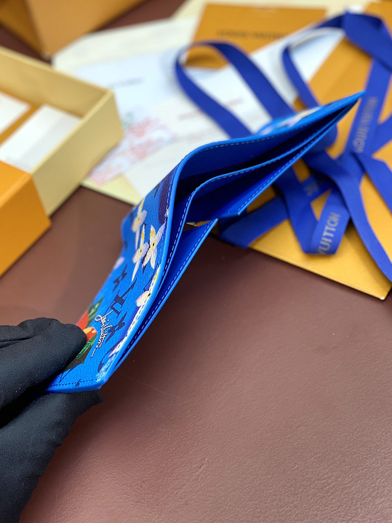 LOUIS VUITTON ポルトフォイユ・ミュルティプル lv301788 ブライト ブルー 超N品 ルイヴィトン 財布 二つ折り 小銭入れあり - 画像 (6)