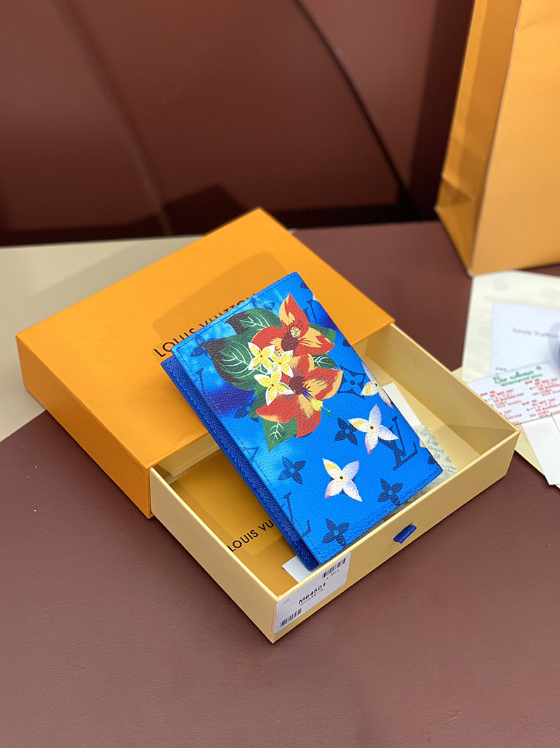 LOUIS VUITTON クーヴェルテュール パスポール NM lv301789 ブライト ブルー 超N品 ヴィトン カードケース 財布代わり - 画像 (9)