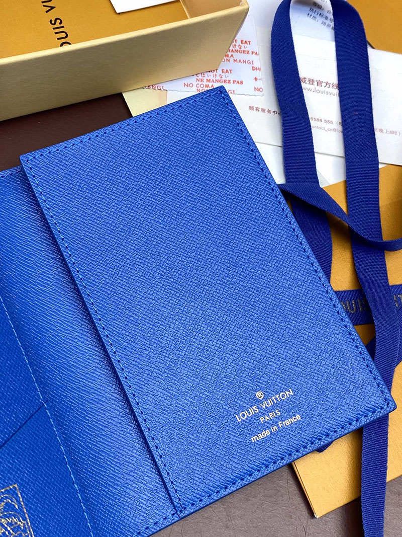 LOUIS VUITTON クーヴェルテュール パスポール NM lv301789 ブライト ブルー 超N品 ヴィトン カードケース 財布代わり - 画像 (5)