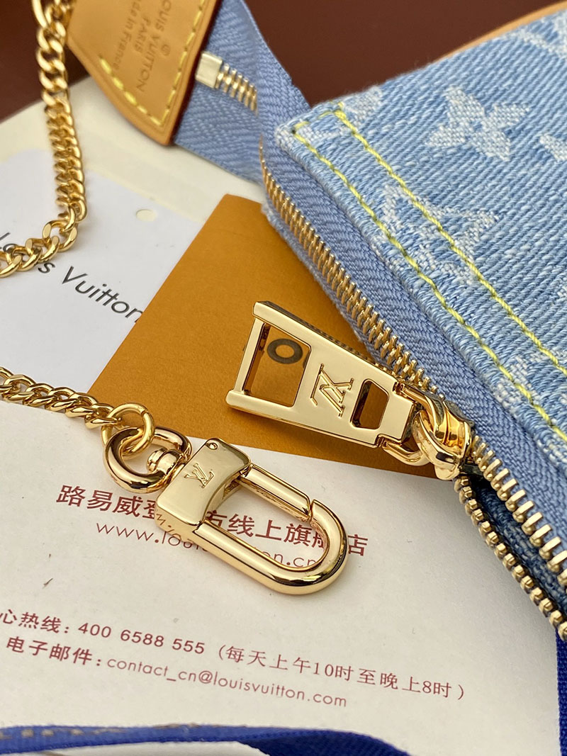 ルイヴィトン アウトレット 店舗 LOUIS VUITTON ミニ・ポシェット・アクセソワール lv301797 超N品 ヴィトン デニム バッグ 新作 - 画像 (2)