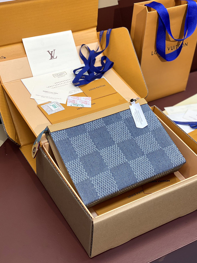 ルイヴィトン アウトレット 店舗 LOUIS VUITTON ポシェット・ヴォワヤージュ MM lv301814 ルイヴィトン モノグラムデニム バッグ - 画像 (9)
