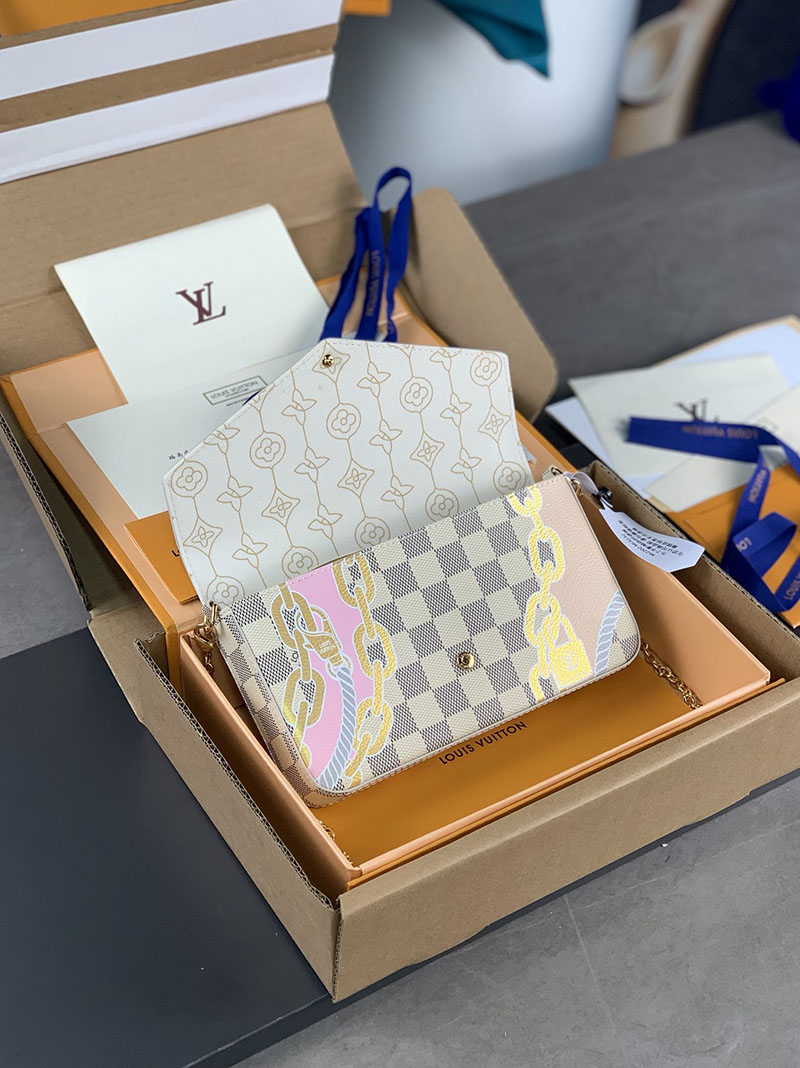 ルイヴィトン アウトレット 店舗 LOUIS VUITTON ポシェット・フェリシー N40466 ルイヴィトンダミエ斜めがけショルダーバッグ - 画像 (9)