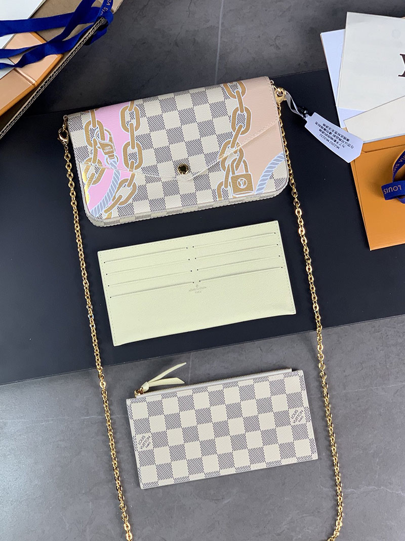 ルイヴィトン アウトレット 店舗 LOUIS VUITTON ポシェット・フェリシー N40466 ルイヴィトンダミエ斜めがけショルダーバッグ - 画像 (8)