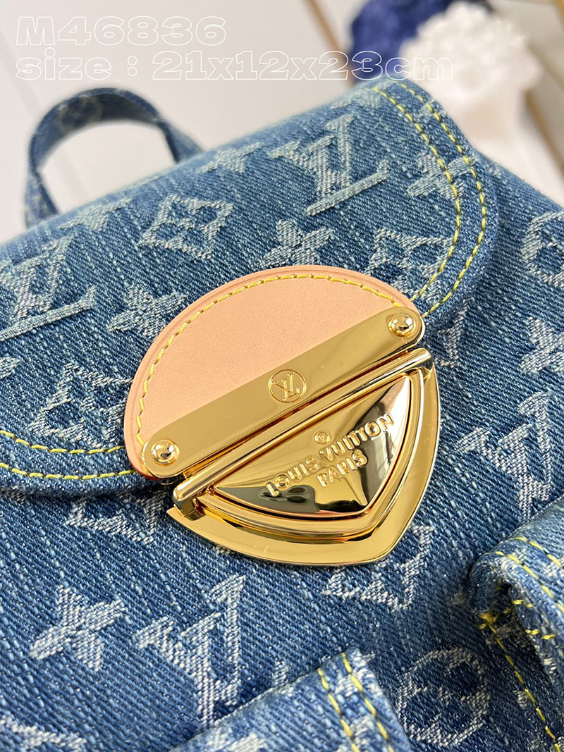 ルイヴィトン並行輸入品 LOUIS VUITTON LV リミックス ヴェニス ブルーデニム モノグラムデニム M46836 ルイヴィトン リュック デニム - 画像 (9)