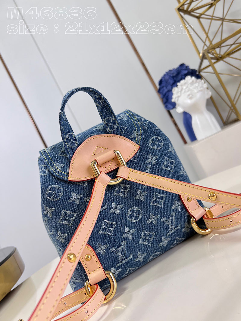 ルイヴィトン並行輸入品 LOUIS VUITTON LV リミックス ヴェニス ブルーデニム モノグラムデニム M46836 ルイヴィトン リュック デニム - 画像 (7)