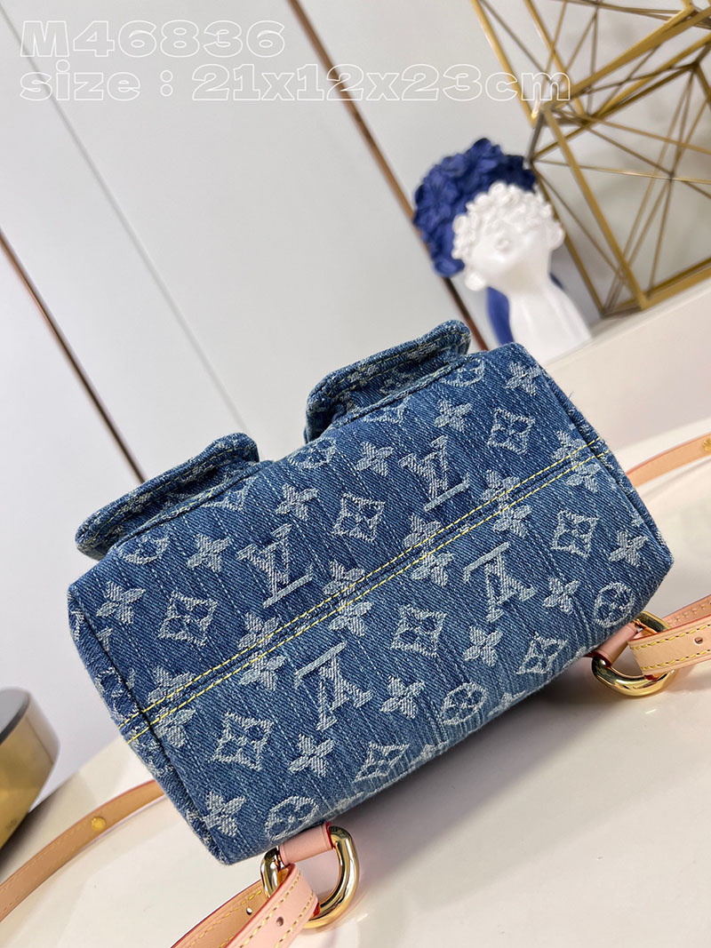 ルイヴィトン並行輸入品 LOUIS VUITTON LV リミックス ヴェニス ブルーデニム モノグラムデニム M46836 ルイヴィトン リュック デニム - 画像 (6)
