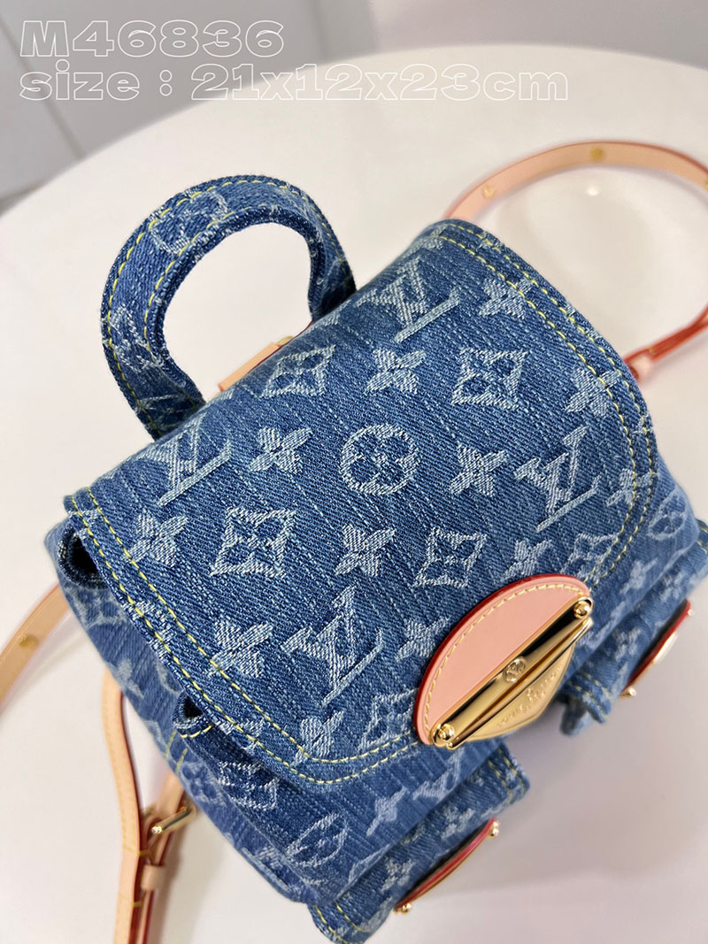 ルイヴィトン並行輸入品 LOUIS VUITTON LV リミックス ヴェニス ブルーデニム モノグラムデニム M46836 ルイヴィトン リュック デニム - 画像 (5)